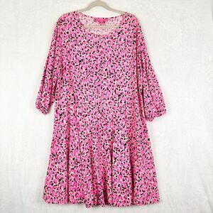 Lilly Pulitzer Cynthia Swing Dress Pink Topaz My Favorite Spot Size XL